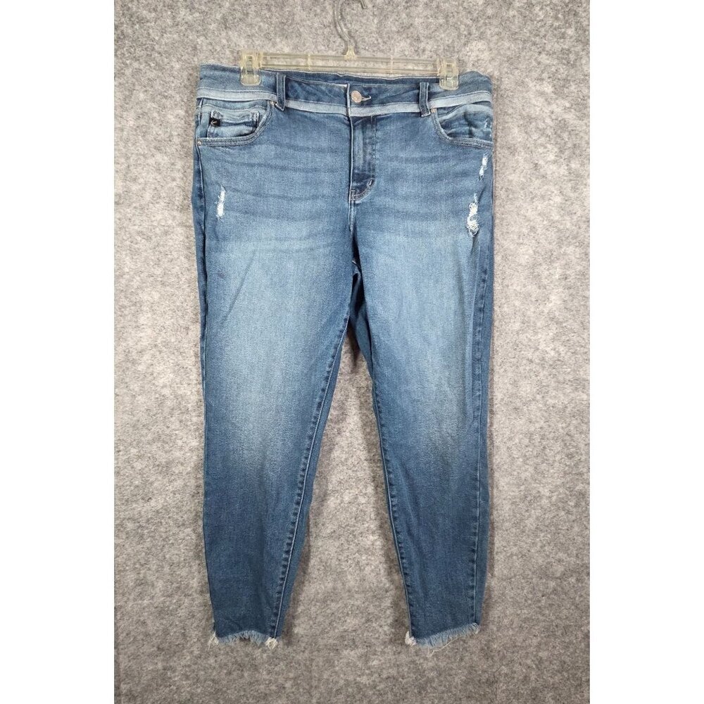 Kancun X Maurice's Women's Straight Leg Denim Jeans Blue Size 18 Classic